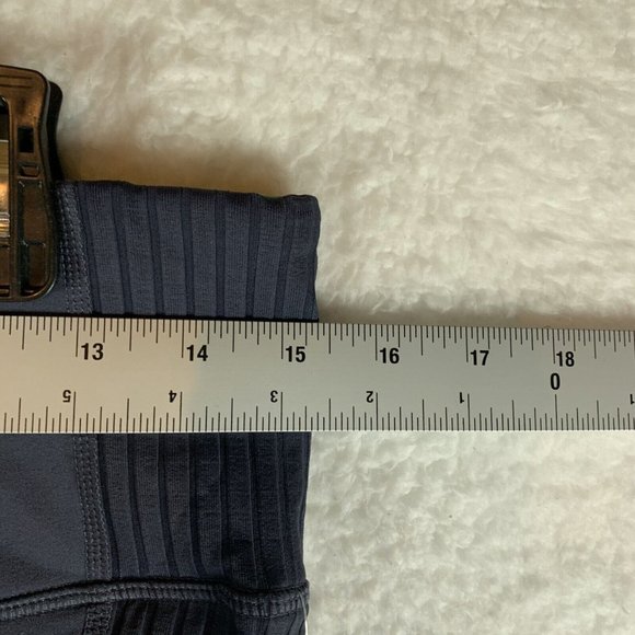 Gaiam Graphite Vibe Rib Mix 7/8‎ Leggings Women's Large Blue High-Rise Yoga 6943 - Picture 5 of 9